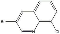 3-溴-8-氯喹啉结构式