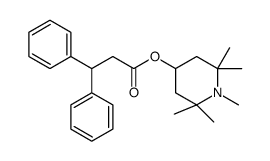 Propionic acid, 3,3-diphenyl-, 1,2,2,6,6-pentamethyl-4-piperidinyl est er Structure