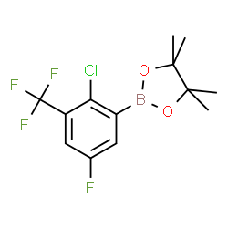 2-Chloro-5-fluoro-3-(trifluoromethyl)benzoic acid pinacol ester Structure