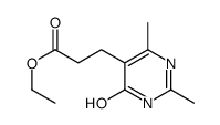 Ethyl 3-(2,4-dimethyl-6-oxo-1,6-dihydro-5-pyrimidinyl)propanoate结构式
