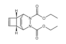 7,8-diaza-tricyclo[4.2.2.02,5]deca-3,9-diene-7,8-dicarboxylic acid diethyl ester结构式