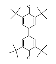 3,3',5,5'-tetra-t-butyl-1,1'-bi(2,5-cyclohexadienyl)-4,4'-dione结构式