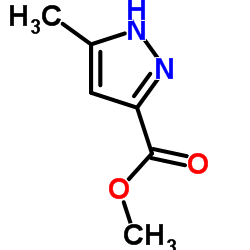 5-甲基-1H-吡唑-3-羧酸甲酯结构式