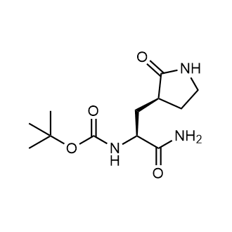 ((S)-1-氨基-1-氧代-3-((S)-2-氧代吡咯烷-3-基)丙-2-基)氨基甲酸叔丁酯结构式