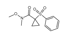 N-methoxy-N-methyl-1-(phenylsulfonyl)cyclopropanecarboxamide Structure
