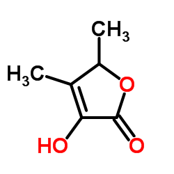 4,5-二甲基-3-羟基-2,5-二氢呋喃-2-酮结构式