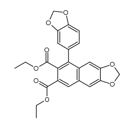 diethyl 5-benzo[1,3]dioxol-5-yl-naphtho[2,3-d][1,3]dioxole-6,7-dicarboxylate结构式