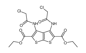 2,5-dicarbethoxy-3,5-di(α-chloroacetamido)thieno(2,3-b)thiophene Structure