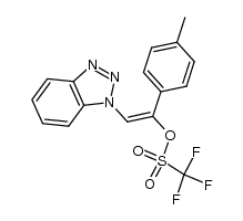 (E)-2-(1H-1,2,3-benzotriazol-1-yl)-1-(4-methylphenyl)ethenyl trifluoromethanesulfonate Structure