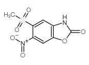 5-甲砜基-6-硝基-2-(3H)-苯并恶唑酮结构式