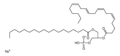 sodium,[(2R)-2-[(5Z,8Z,11Z,14Z)-icosa-5,8,11,14-tetraenoyl]oxy-3-octadecanoyloxypropyl] hydrogen phosphate结构式