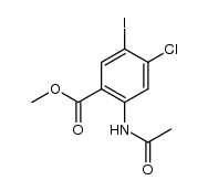 methyl 2-N-acetylamino-4-chloro-5-iodobenzoate结构式