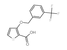 3-{[3-(三氟甲基)苄基]氧基}-2-噻吩羧酸结构式