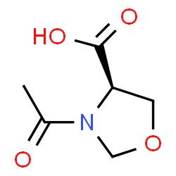 4-Oxazolidinecarboxylic acid, 3-acetyl-, (4R)- (9CI)结构式
