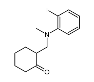 2-{[N-(2-iodophenyl)-N-methylamino]methyl}cyclohexanone结构式