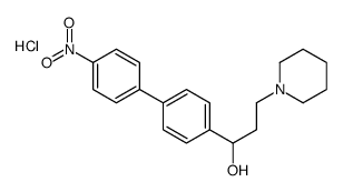 alpha-(4'-Nitro-4-biphenylyl)-1-piperidinepropanol hydrochloride结构式