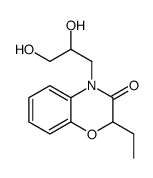 4-(2,3-dihydroxypropyl)-2-ethyl-1,4-benzoxazin-3-one结构式