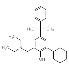 2-cyclohexyl-6-(diethylaminomethyl)-4-(2-phenylpropan-2-yl)phenol结构式