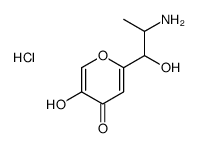2-(2-amino-1-hydroxypropyl)-5-hydroxypyran-4-one,hydrochloride Structure