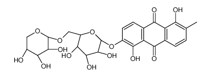 Morindone-6-O-β-D-primeveroside结构式