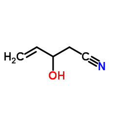 3-Hydroxy-4-pentenenitrile结构式