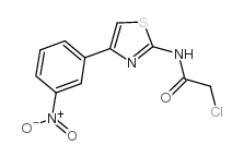 2-氯-N-[4-(3-硝基苯基)-噻唑-2-基]-乙酰胺结构式