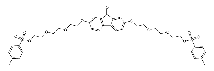2-{2-{2-{{7-{2-{2-{2-{[(4-methylphenyl)sulfonyl]oxy}ethoxy}ethoxy}ethoxy}-9-oxo-9H-fluoren-2-yl}oxy}ethoxy}ethoxy}ethyl 4-methylbenzenesulfonate结构式