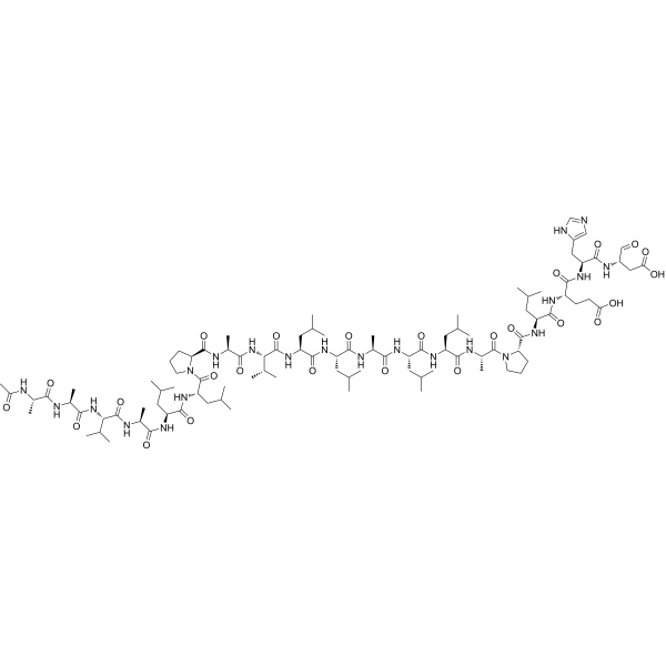 Ac-AAVALLPAVLLALLAP-LEHD-CHO结构式