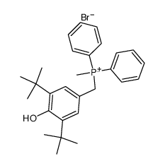 (3,5-di-tert-butyl-4-hydroxybenzyl)methyl(diphenyl)phosphonium bromide结构式