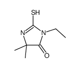 3-ethyl-5,5-dimethyl-2-sulfanylideneimidazolidin-4-one结构式