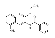 2-Propenoicacid, 3-(2-aminophenyl)-2-(benzoylamino)-, ethylester Structure