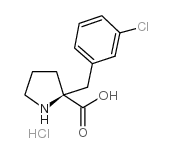 (S)-2-(3-CHLOROBENZYL)PYRROLIDINE-2-CARBOXYLIC ACID HYDROCHLORIDE Structure