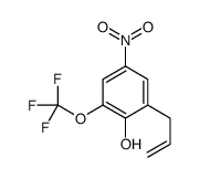4-nitro-2-prop-2-enyl-6-(trifluoromethoxy)phenol结构式