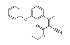 ethyl 2-cyano-3-(3-phenoxyphenyl)but-2-enoate结构式