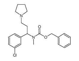 1-吡咯烷-3-(3-氯苯基)-3-(n-cbz-n-甲基)氨基丙烷结构式
