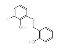 Phenol,2-[[(3-chloro-2-methylphenyl)imino]methyl]-结构式