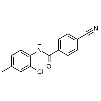 N-(2-氯-4-甲基苯基)-4-氰基苯甲酰胺结构式