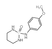 N-(4-methoxyphenyl)-2-oxo-1,3-diaza-2$l^C10H16N3O2P-phosphacyclohexan-2-amine结构式
