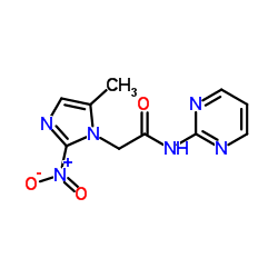 1H-Imidazole-1-acetamide, 2-methyl-5-nitro-N-2-pyrimidinyl-结构式