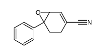 1-Phenyl-7-oxabicyclo[4.1.0]hept-4-en-4-carbonitril结构式