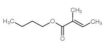 (E)-2-甲基-2-丁烯酸丁酯结构式
