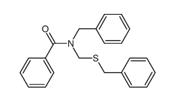 N-benzyl-N-((benzylthio)methyl)benzamide结构式
