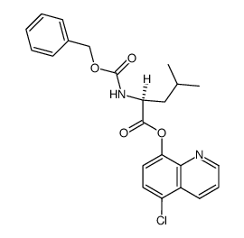 Z-L-Leucin-[5-chlor-chinolyl-(8)-ester]结构式