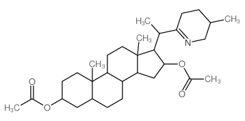 Pregnane-3,16-diol,20-[(5R)-3,4,5,6-tetrahydro-5-methyl-2-pyridinyl]-, diacetate (ester), (3b,16b,20S)- (9CI)结构式