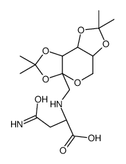 N2-[1-脱氧-2,3：4,5-双-O-(1-甲基亚乙基)-β-D-果吡喃糖-1-基]-L-天冬酰胺结构式