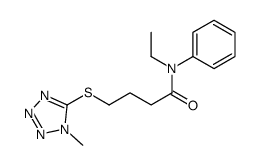 N-ethyl-4-(1-methyltetrazol-5-yl)sulfanyl-N-phenylbutanamide结构式