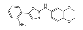 [5-(2-aminophenyl)oxazol-2-yl]-(2,3-dihydrobenzo[1,4]dioxin-6-yl)amine结构式