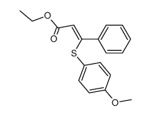 ethyl (Z)-3-((4-methoxyphenyl)thio)cinnamate结构式