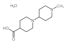 1-(1-甲基哌啶-4-基)哌啶-4-羧酸二分之三水合物结构式