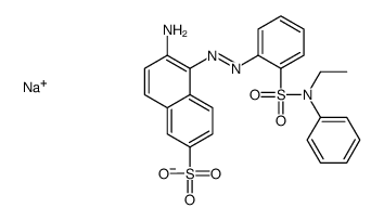 sodium 6-amino-5-[[2-[(ethylphenylamino)sulphonyl]phenyl]azo]naphthalene-2-sulphonate Structure